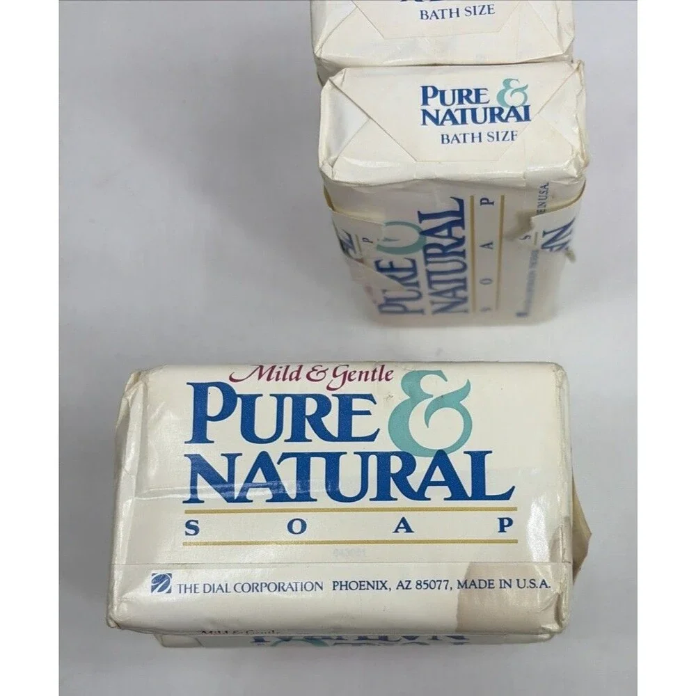 Lot of 5 Vintage Pure & Natural Soap Bath Size 4.75 oz each NEW